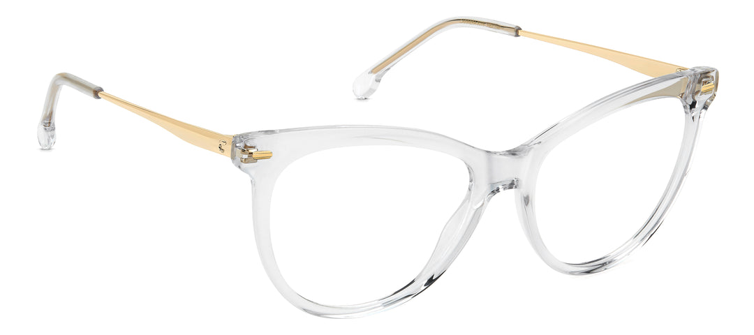 CARRERA 3078 transparente y dorado, ángulo alternativo de tres cuartos 