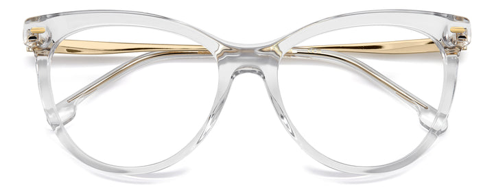 CARRERA 3078 transparente y dorado, vista frontal con varillas plegadas 