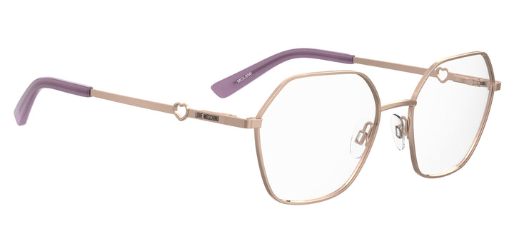 LOVE MOSCHINO MOL650 dorado y cobre, ángulo alternativo de tres cuartos 