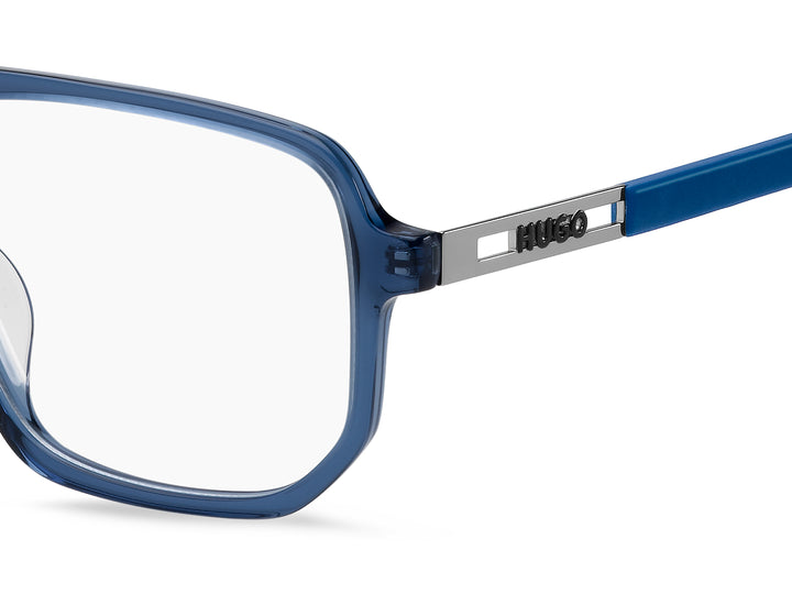 HUGO HG 1415/G azul, detalle del logotipo y la bisagra 