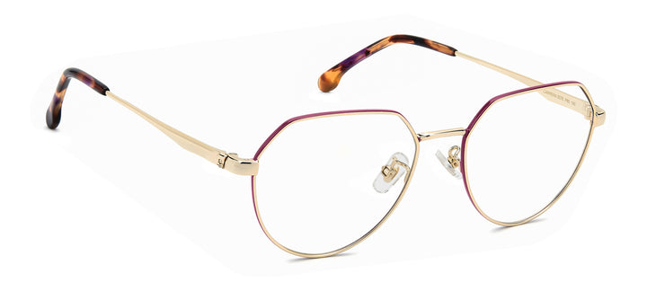 CARRERA 3076 dorado, havana y rosa, ángulo alternativo de tres cuartos 