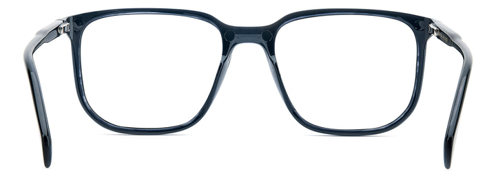 DAVID BECKHAM DB 1210/C negro y azul veteado, vista posterior con varillas abiertas sin clip 