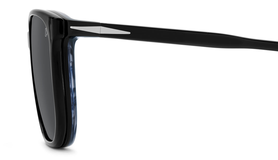 DAVID BECKHAM DB 1210/C negro y azul veteado, vista lateral 