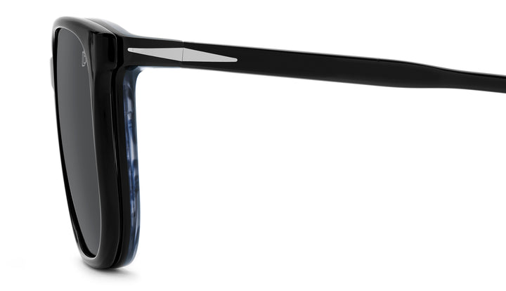 DAVID BECKHAM DB 1210/C negro y azul veteado, vista lateral 