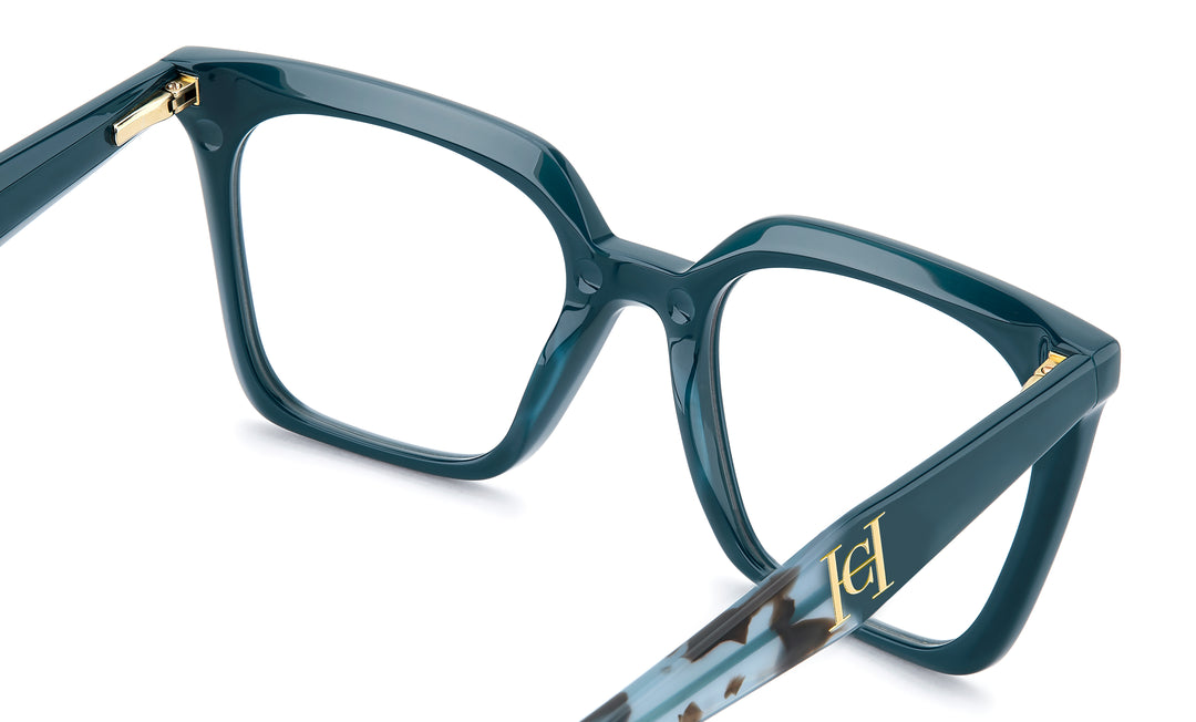 CAROLINA HERRERA HER 0376/C verde azulado, vista posterior sin clip solar 