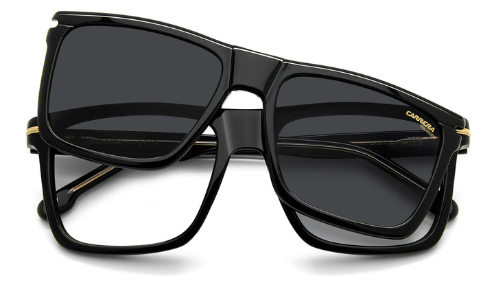 CARRERA CA 387/C negro, vista frontal con clip levantado 