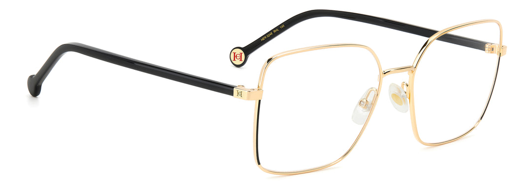 CAROLINA HERRERA HE0248 dorado y negro, ángulo alternativo de tres cuartos 