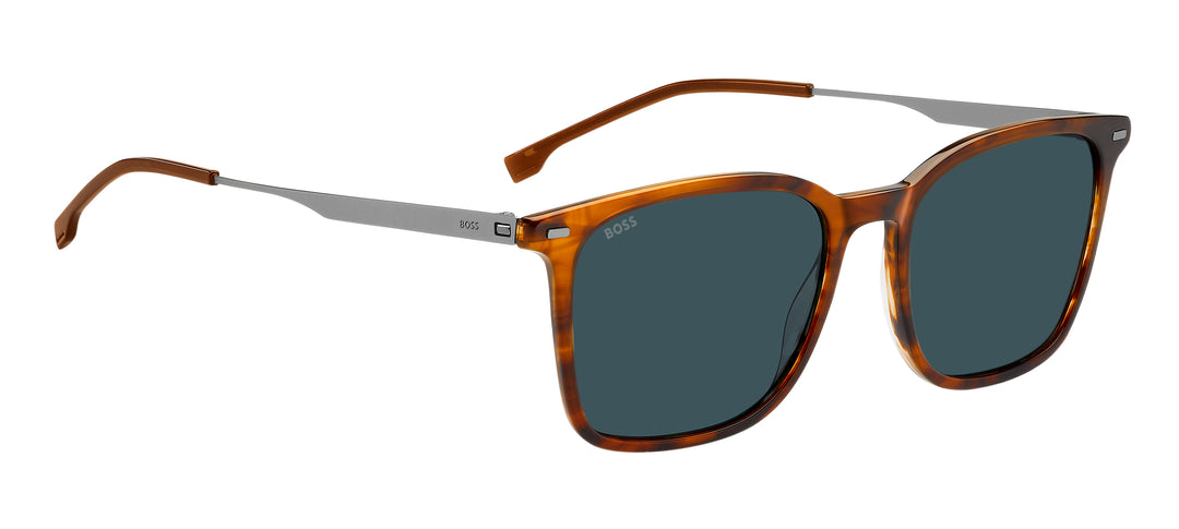 BOSS 1694/S café y gris, ángulo alternativo de tres cuartos 