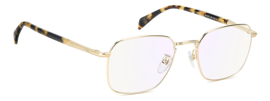 DAVID BECKHAM DB 1204 dorado y havana miel, ángulo alternativo de tres cuartos 