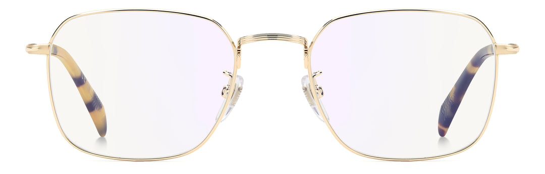 DAVID BECKHAM DB 1204 dorado y havana miel, vista frontal con varillas abiertas 