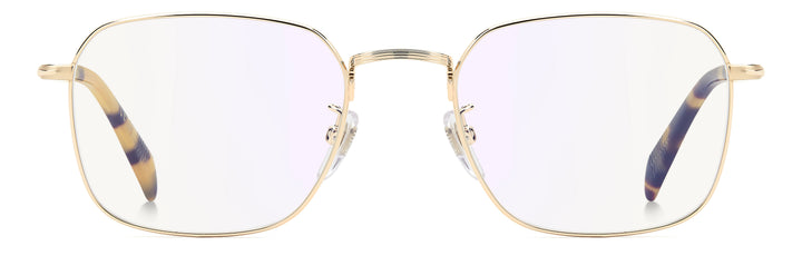 DAVID BECKHAM DB 1204 dorado y havana miel, vista frontal con varillas abiertas 