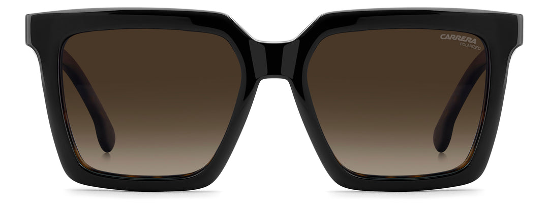 CARRERA CA 3080/C negro y havana, vista frontal con clip colocado 