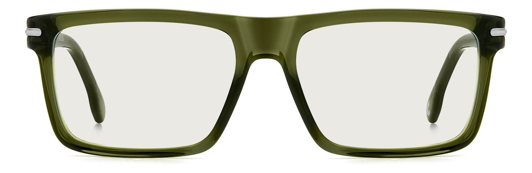 CARRERA 344 verde militar, vista frontal con varillas abiertas 