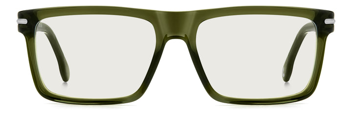 CARRERA 344 verde militar, vista frontal con varillas abiertas 