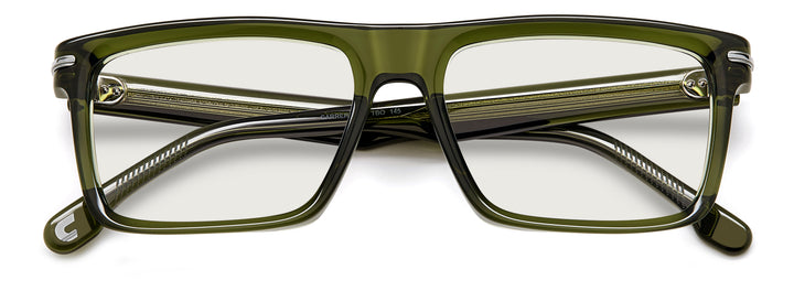 CARRERA 344 verde militar, vista frontal con varillas plegadas 