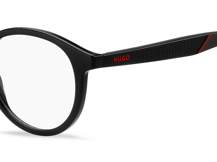 HUGO HG 1330/CS2 negro, detalle del logotipo y la bisagra 