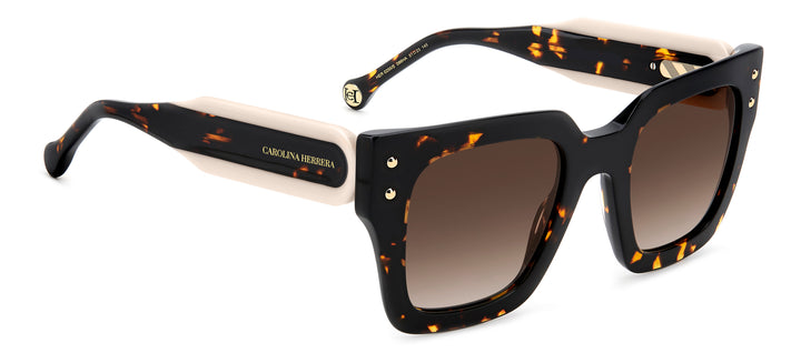 CAROLINA HERRERA HE0255/S havana, ángulo alternativo de tres cuartos 