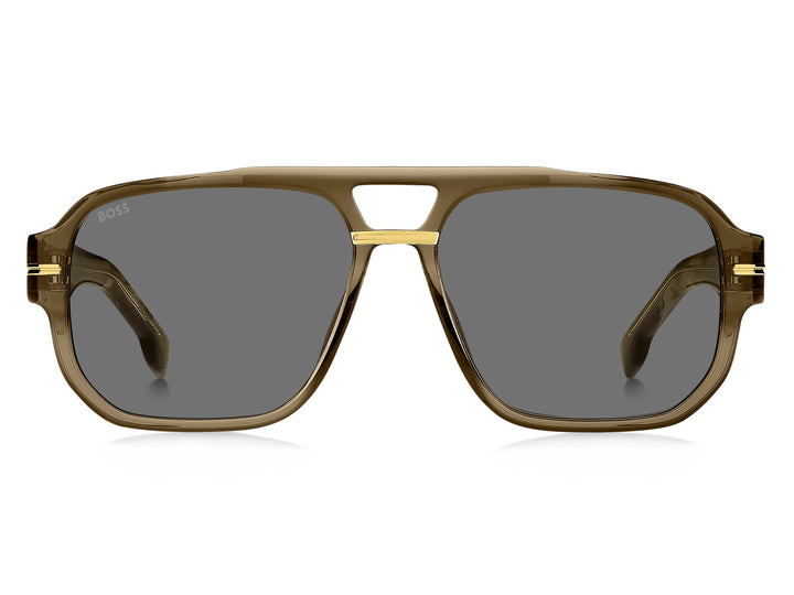 BOSS 1718/S café, vista frontal con varillas abiertas 