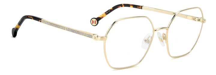 CAROLINA HERRERA HE0286 dorado, ángulo alternativo de tres cuartos 