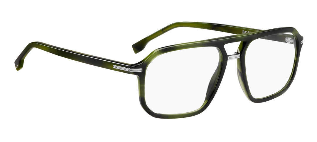 BOSS 1728 verde veteado, ángulo alternativo de tres cuartos 