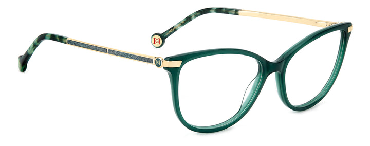 CAROLINA HERRERA HE0263 verde, ángulo alternativo de tres cuartos 