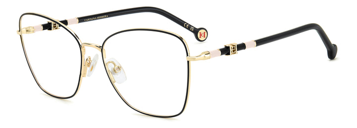 CAROLINA HERRERA HER 0305 negro y dorado, vista principal de tres cuartos 