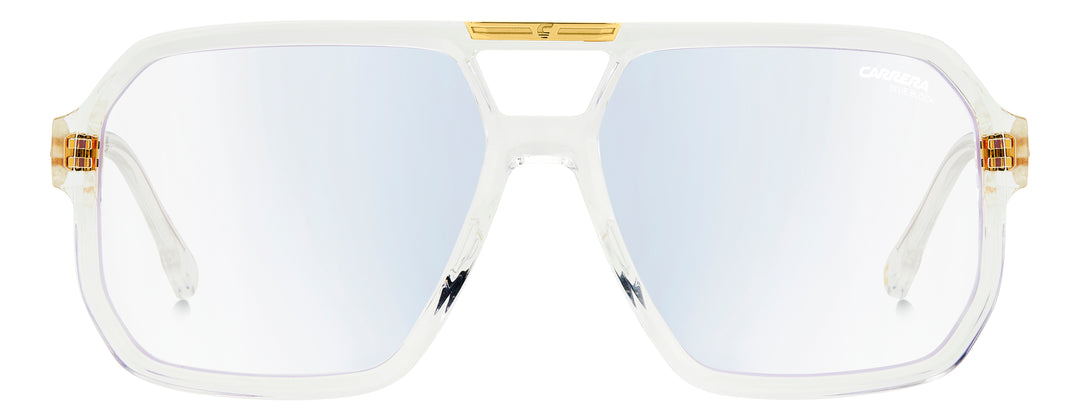 CARRERA CA VICTORY C 01/BB transparente y dorado, vista frontal con varillas abiertas 