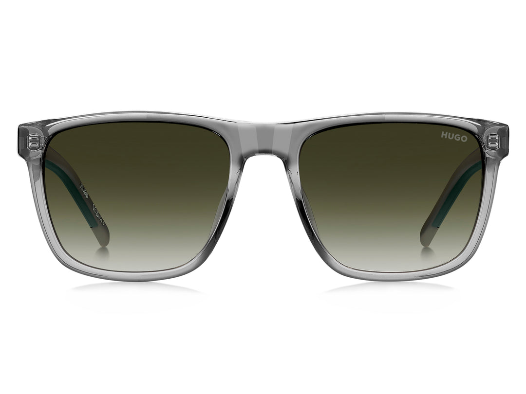 HUGO HG 1391/G/S gris, vista frontal con varillas abiertas 