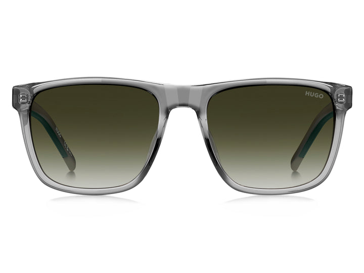 HUGO HG 1391/G/S gris, vista frontal con varillas abiertas 