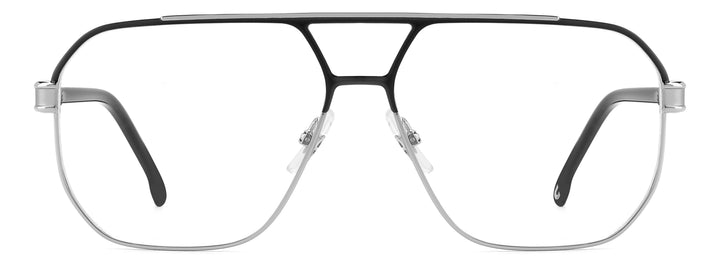 CARRERA CA1135 negro mate y gris oscuro, vista frontal con varillas abiertas 