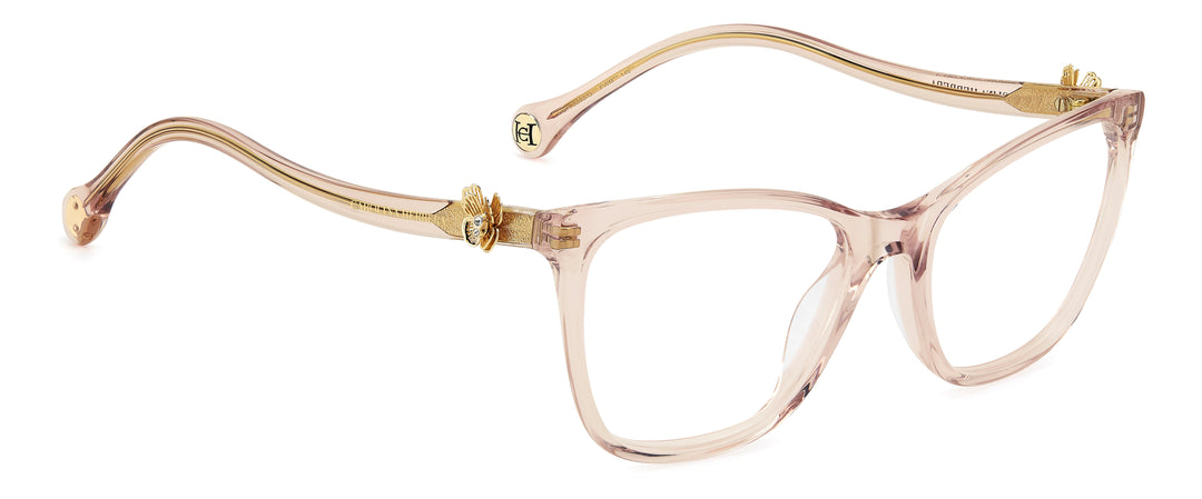 CAROLINA HERRERA HER 0395/G beige nude, ángulo alternativo de tres cuartos 