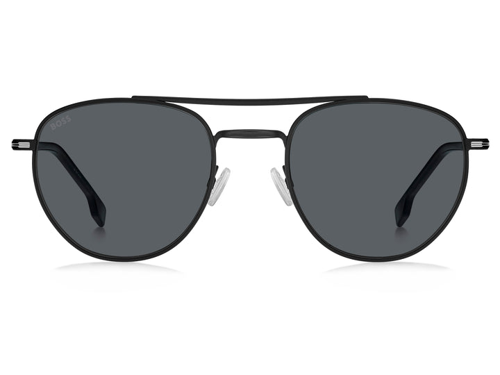BOSS 1631/S negro mate, vista frontal con varillas abiertas 