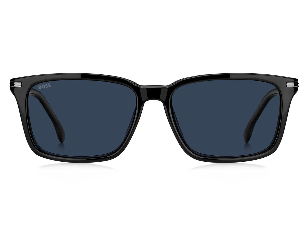BOSS 1847/G/C negro degradado a gris, vista frontal con clip colocado 