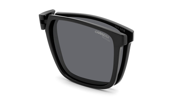 CARRERA CA4020/CS negro, detalle del clip solar plegado 