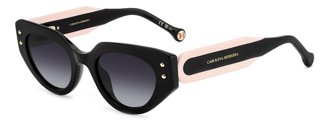 CAROLINA HERRERA HE0221/G/S negro y rosa, vista principal de tres cuartos #color_3h2