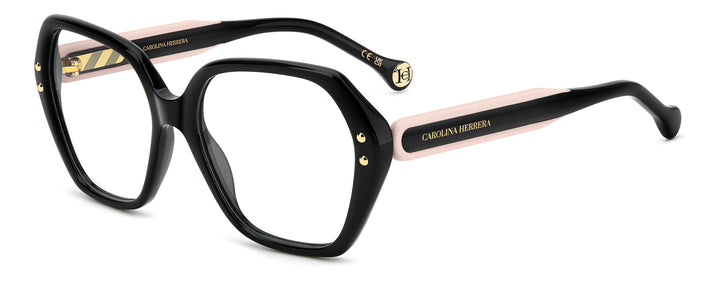 CAROLINA HERRERA HE0315 negro y rosa, vista principal de tres cuartos 