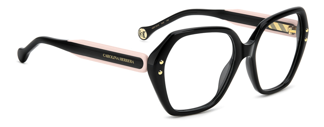 CAROLINA HERRERA HE0315 negro y rosa, ángulo alternativo de tres cuartos 