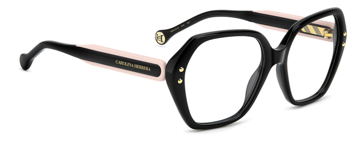 CAROLINA HERRERA HE0315 negro y rosa, ángulo alternativo de tres cuartos 
