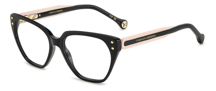 CAROLINA HERRERA HER 0223 negro y rosa, vista principal de tres cuartos 