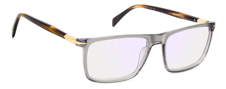 DAVID BECKHAM DB 1181 gris y havana marrón, ángulo alternativo de tres cuartos 