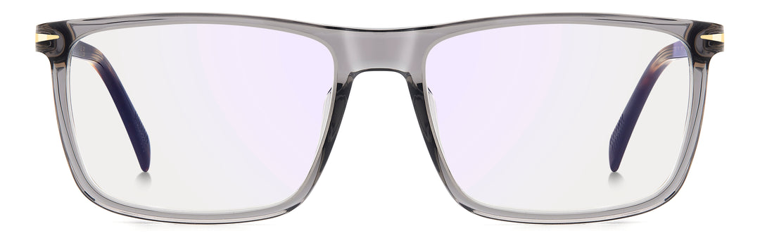 DAVID BECKHAM DB 1181 gris y havana marrón, vista frontal con varillas abiertas 