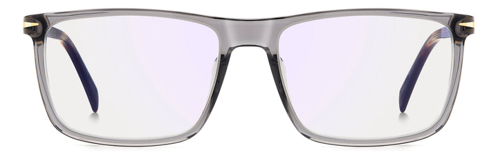 DAVID BECKHAM DB 1181 gris y havana marrón, vista frontal con varillas abiertas 