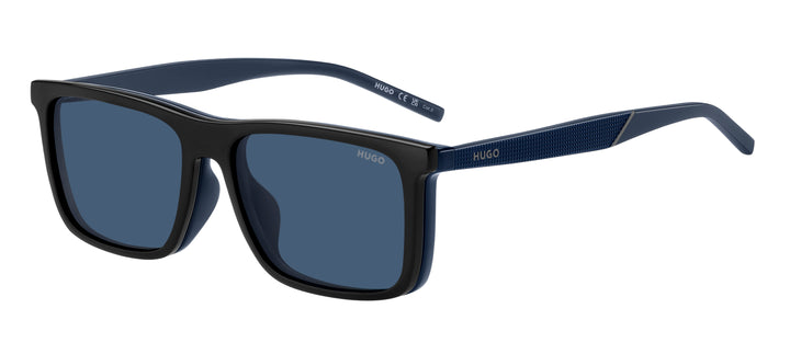 HUGO HG 1331/G/CS2 azul y negro, vista de tres cuartos con el primer clip solar 