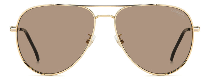 CARRERA 3088/S dorado y beige, vista frontal con varillas abiertas 