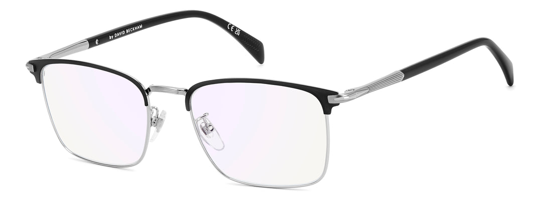 DAVID BECKHAM DB 1201/G negro mate y gris, vista principal de tres cuartos 