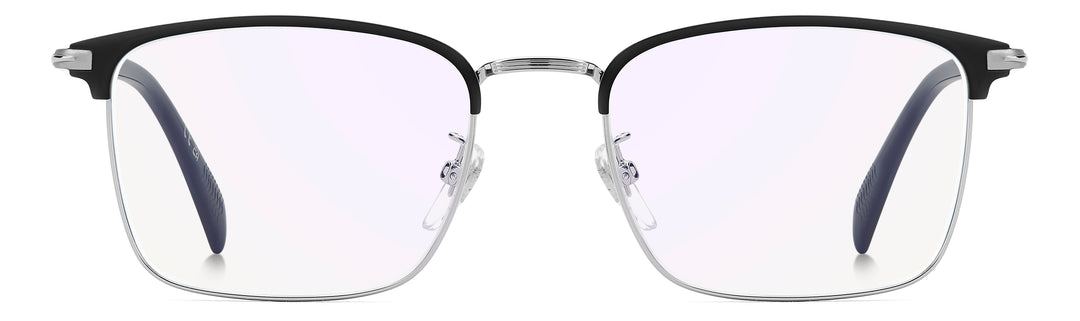 DAVID BECKHAM DB 1201/G negro mate y gris, vista frontal con varillas abiertas 