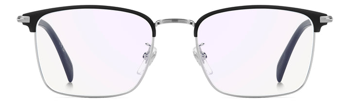 DAVID BECKHAM DB 1201/G negro mate y gris, vista frontal con varillas abiertas 